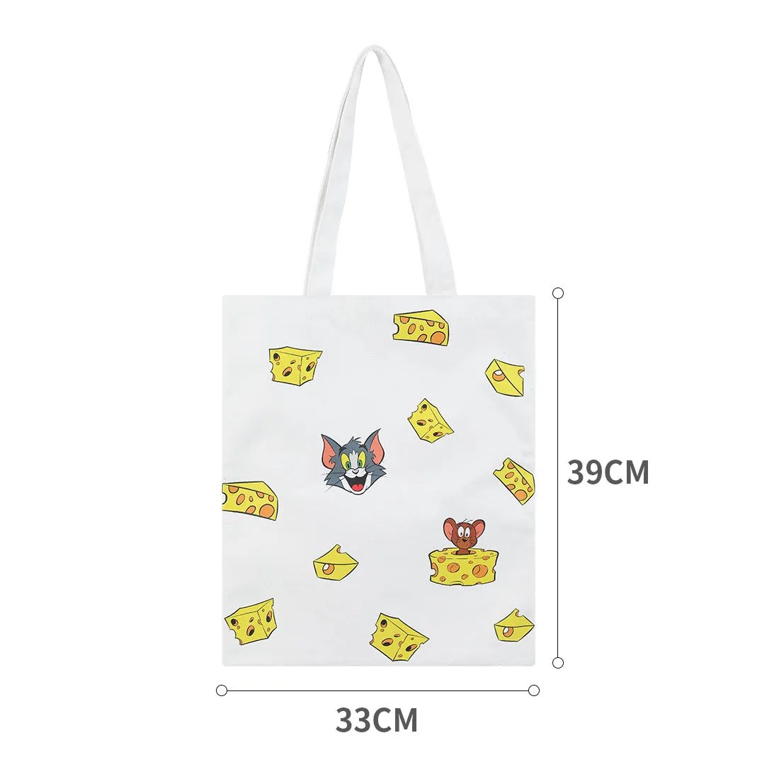 MINISO Tom&Jerry I Love Cheese Collection Funny Cheese Shopping Bag