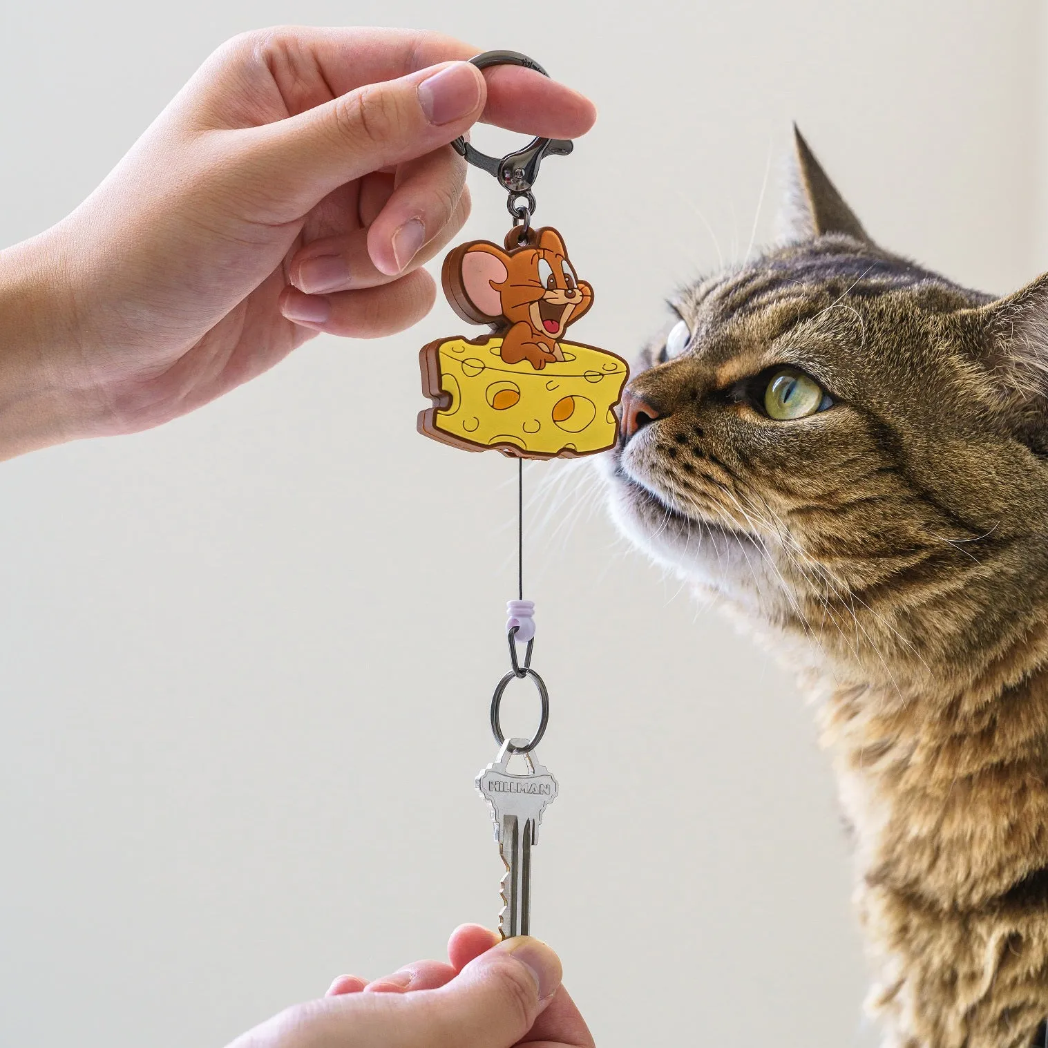 MINISO Tom&Jerry I love cheese Collection Retractable Key Chain(Tuffy)