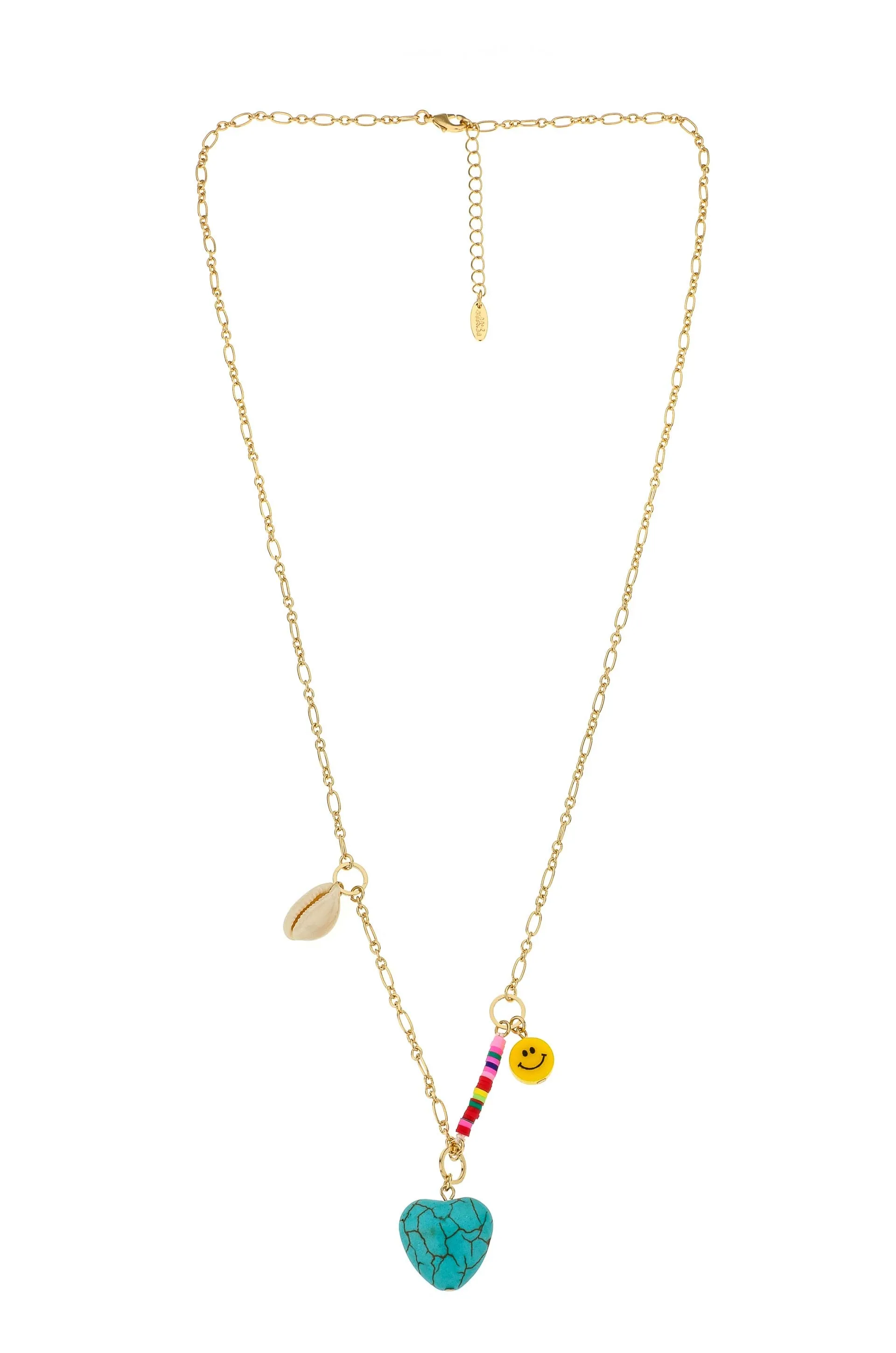 Only Good Vibes 18k Gold Plated Charm Necklace