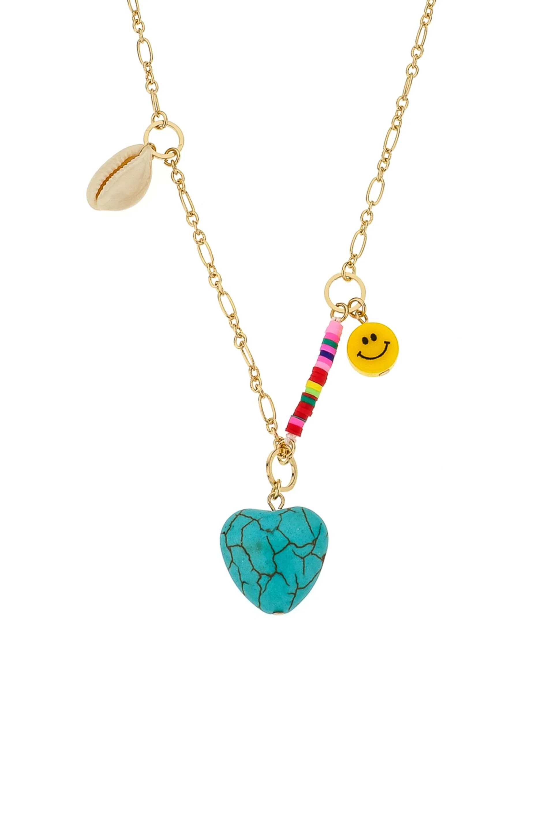 Only Good Vibes 18k Gold Plated Charm Necklace