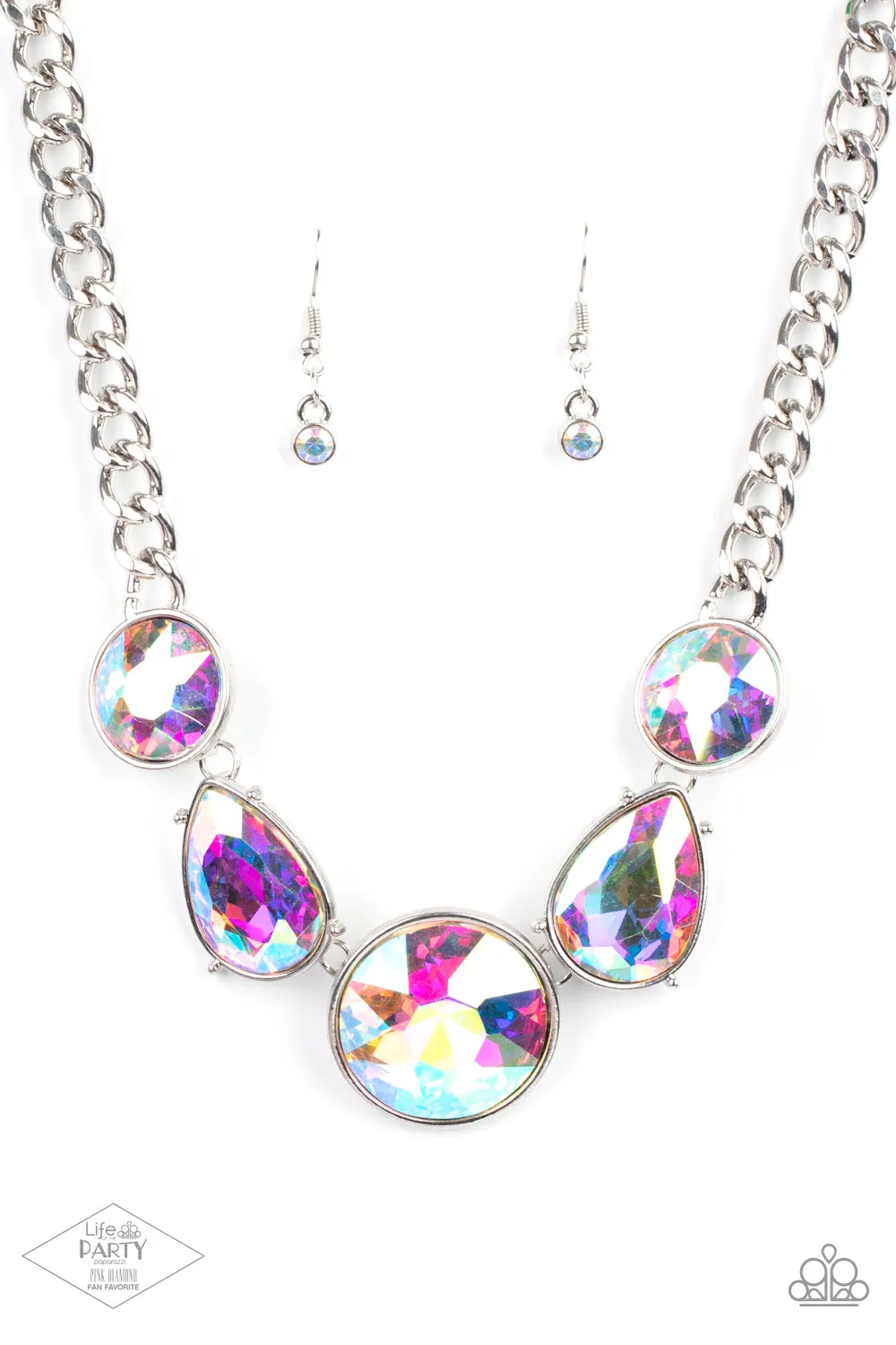 Paparazzi All The Worlds My Stage - Multi Iridescent Necklace