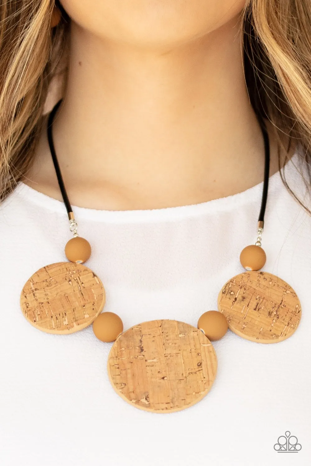 Paparazzi Pop The Cork - Brown Necklace