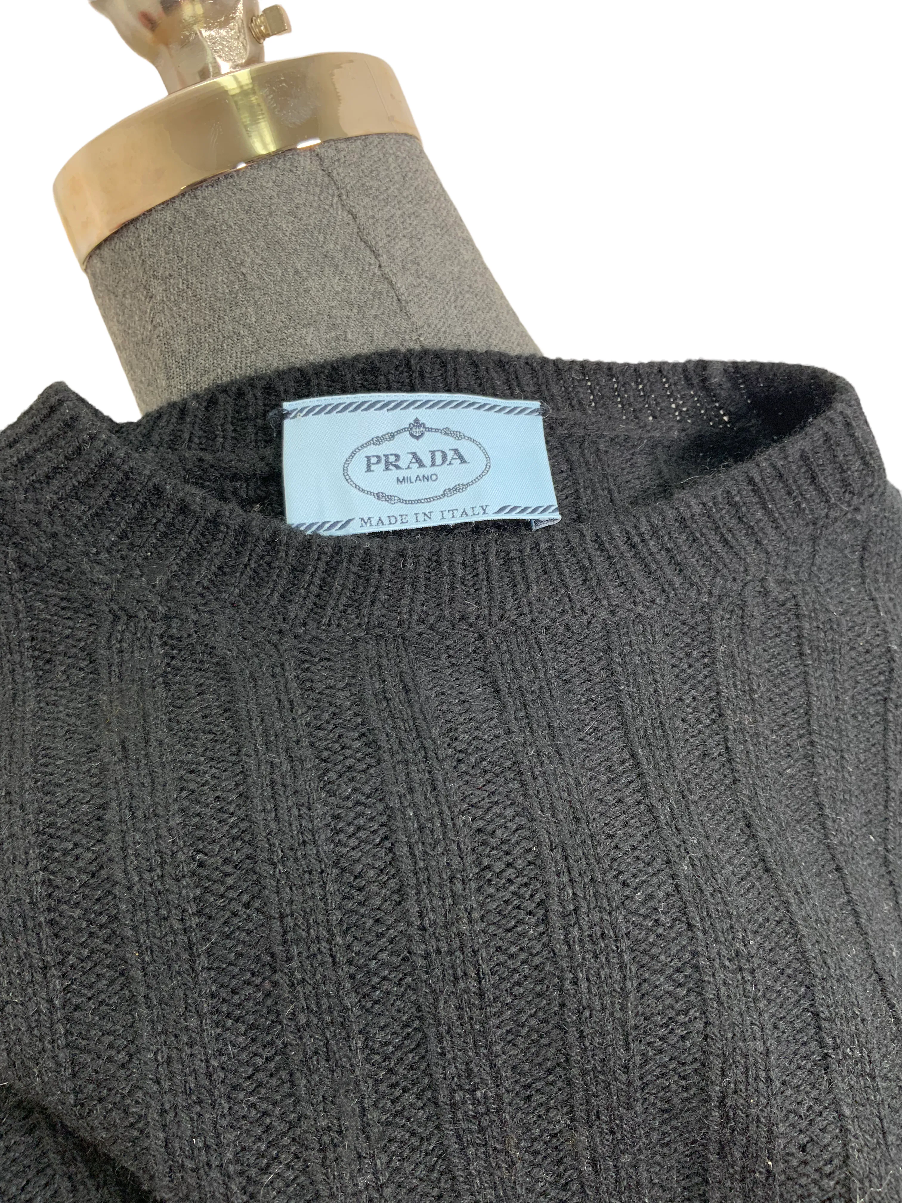 PRADA Ribbed Cashmere Sweater Size S