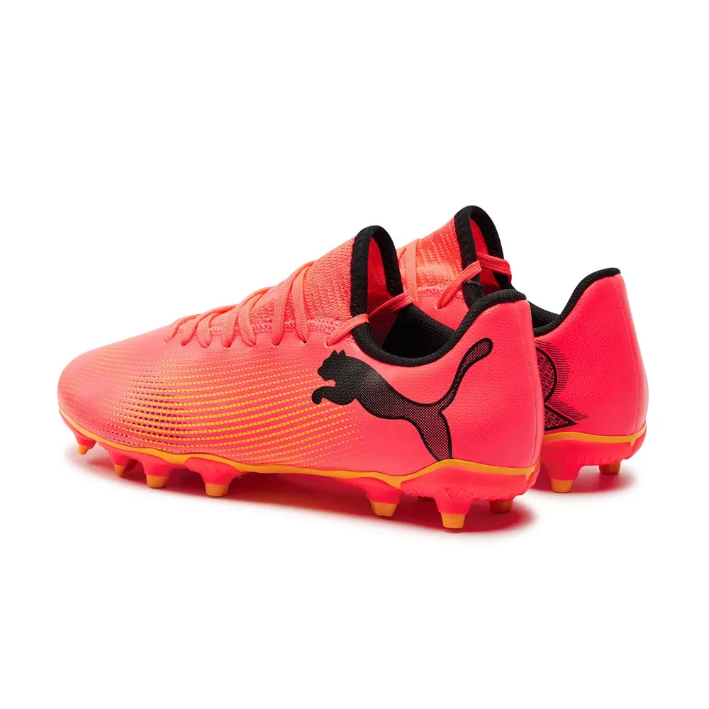 Puma Future 7 Play FG/AG Jnr Football Boots (Sunset Glow/Black/Sun Stream)