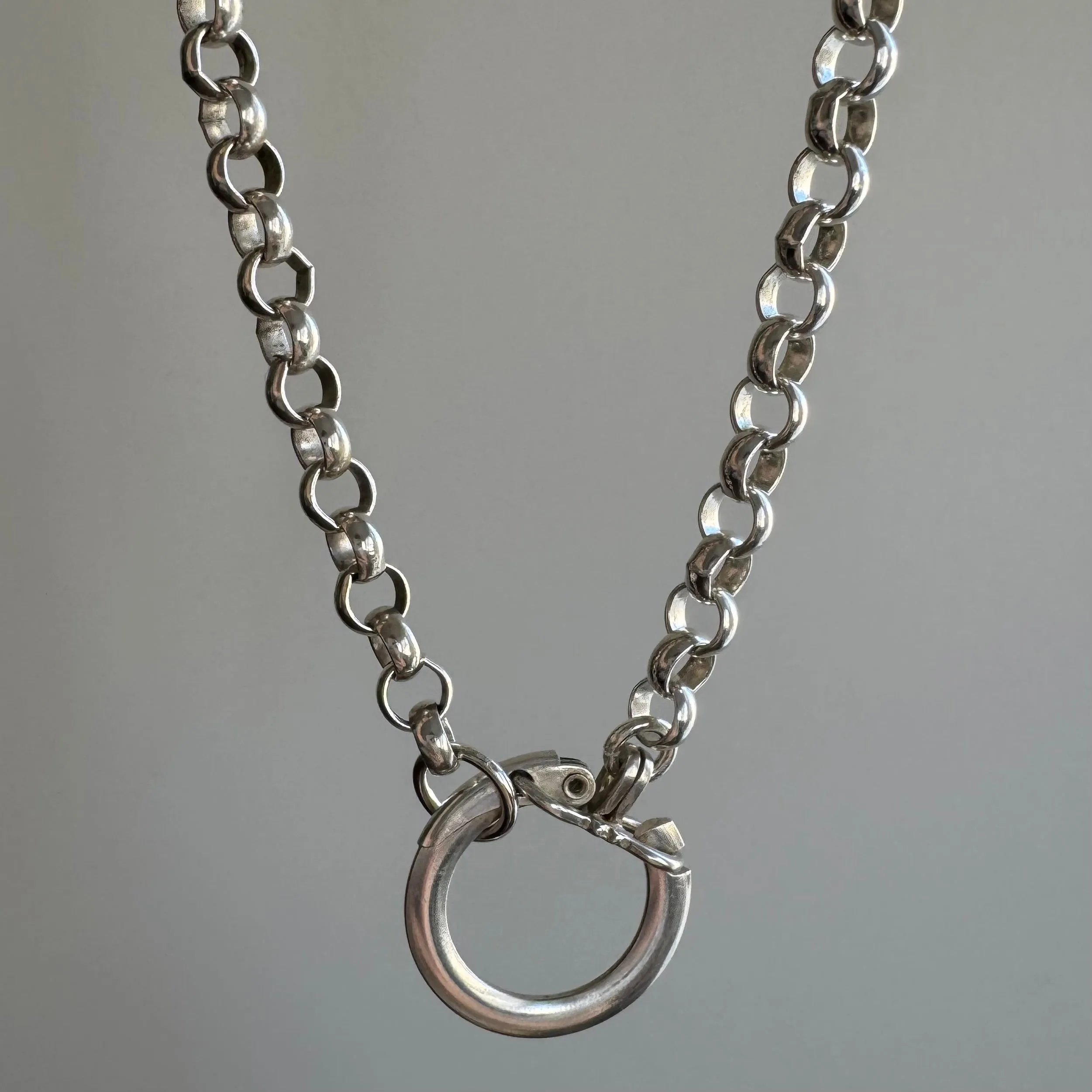 reimagined V I N T A G E // connected possibilities / sterling silver rolo chain with connector clasp / 21.75, 35g