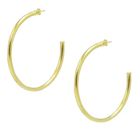 Sheila Fajl Liana Statement Tubular Hoop Earrings in Gold