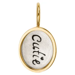 Silver & Gold Cutie Oval Charm