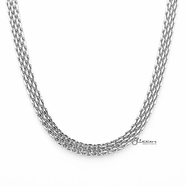 Stainless Steel Multi Link Chain Men's Necklaces - 8mm width | 61cm length