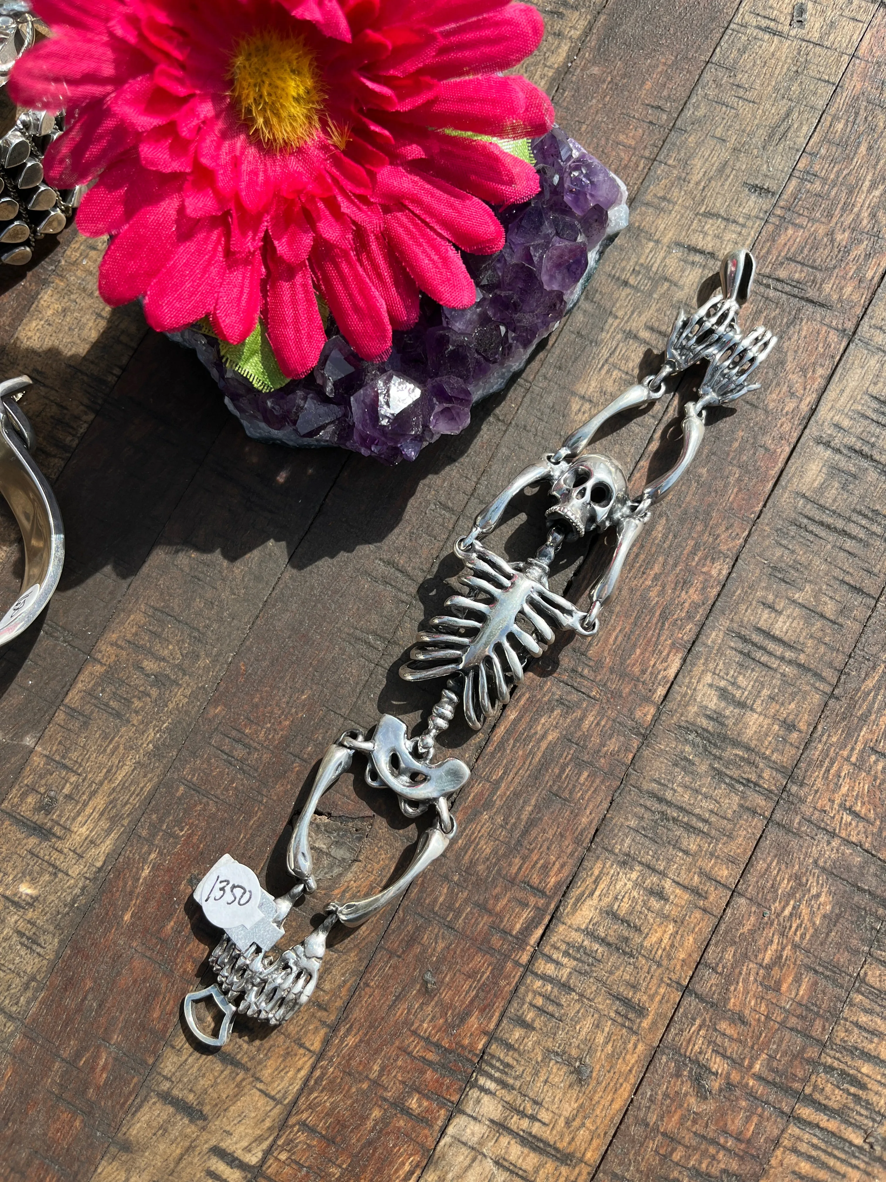 Sterling Large Skeleton Bracelet