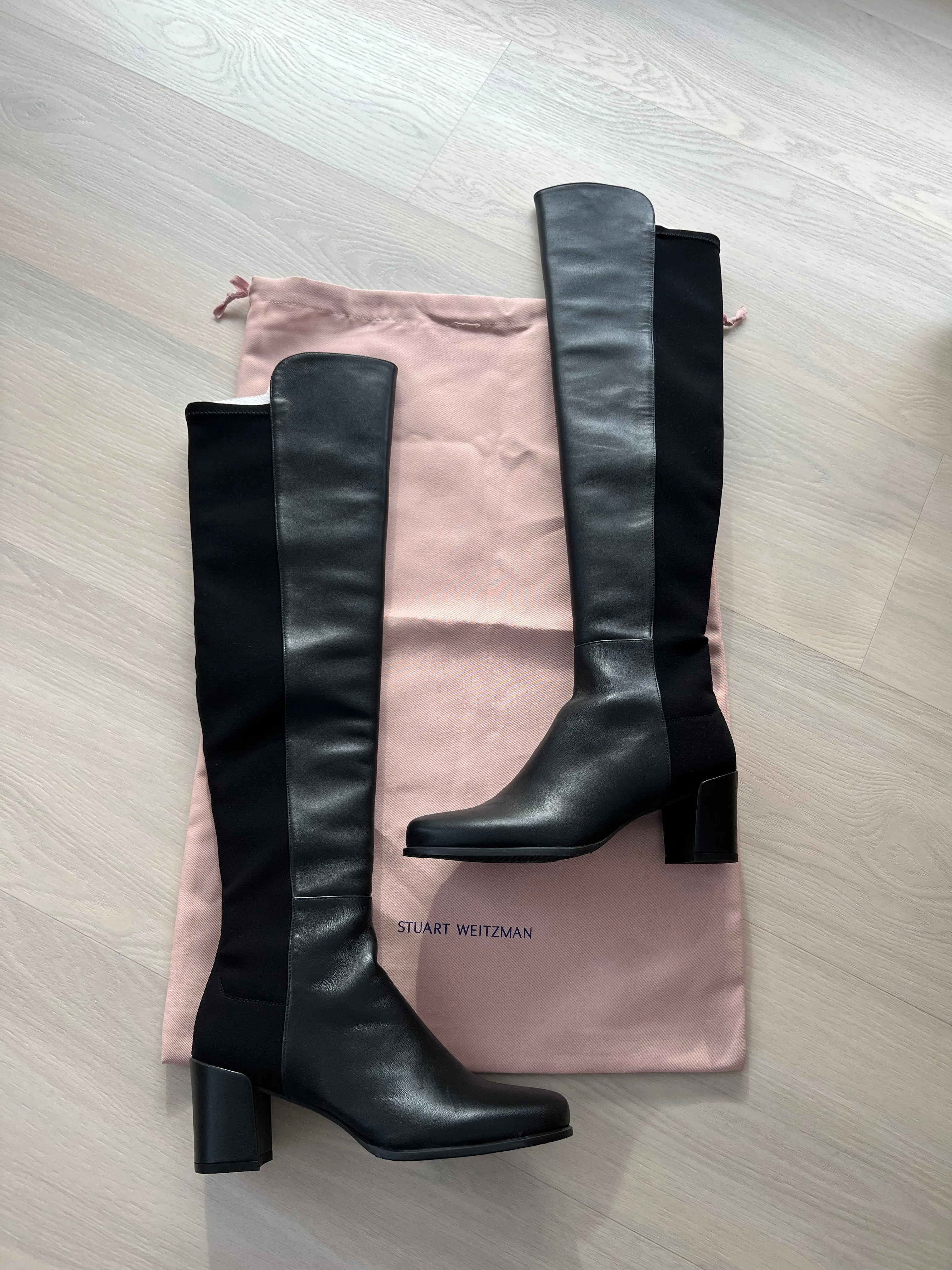 Stuart Weitzman 5050 Nappa Knee Heel Boots