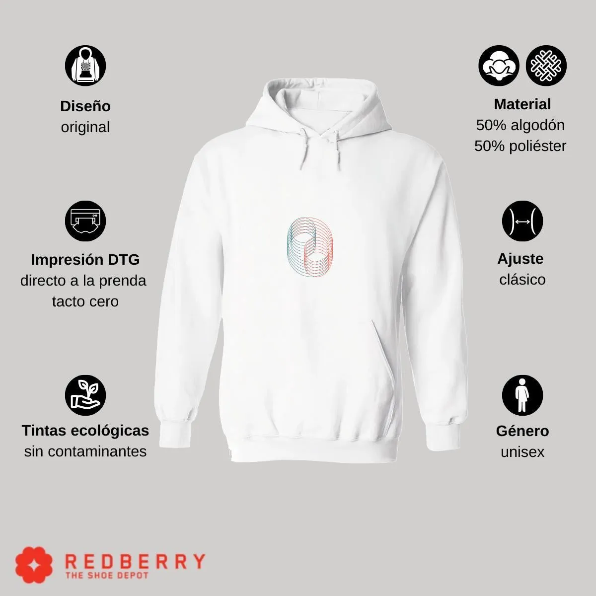 Sudadera Hombre  Hoodie Geometría Diseo Frases 013