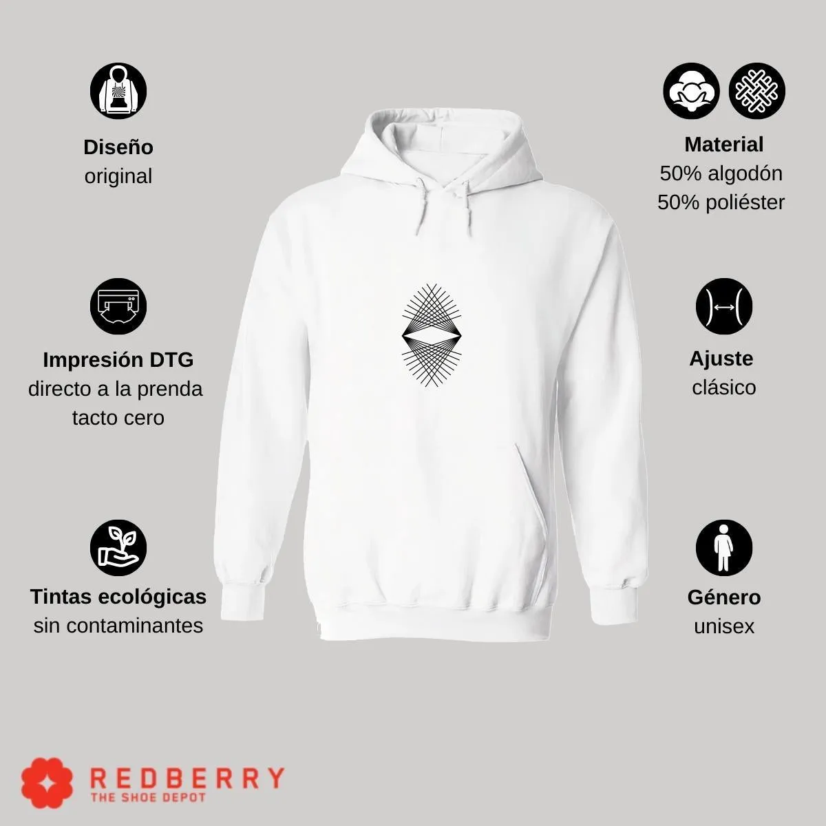 Sudadera Hombre  Hoodie Geometría Diseo Frases 020