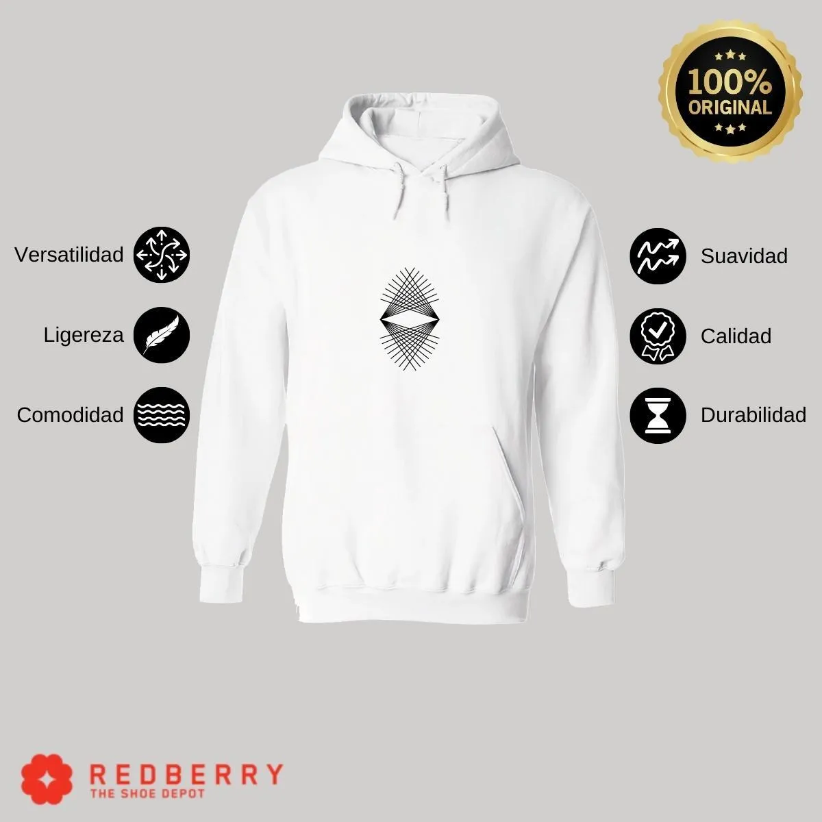 Sudadera Hombre  Hoodie Geometría Diseo Frases 020