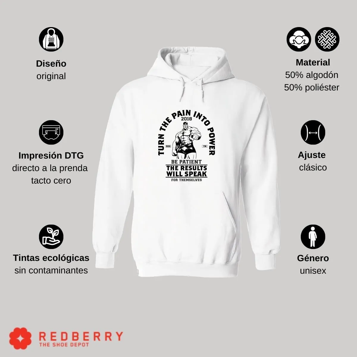 Sudadera Hombre  Hoodie Gym Ejercicio Fitness 040