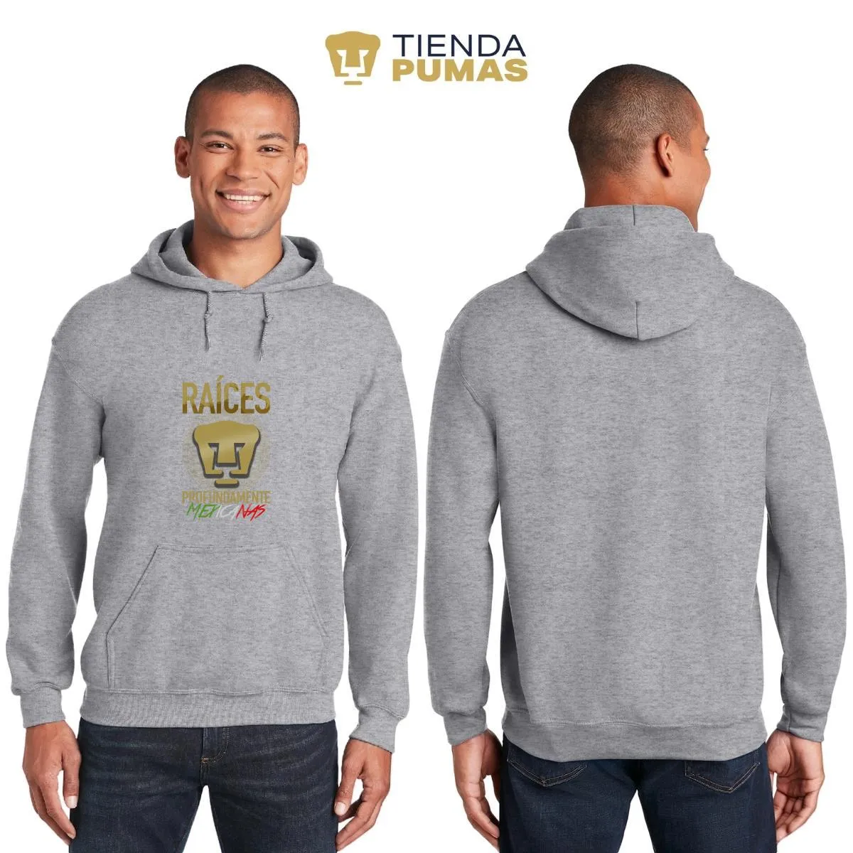 Sudadera Hombre Hoodie  Pumas UNAM Raíces