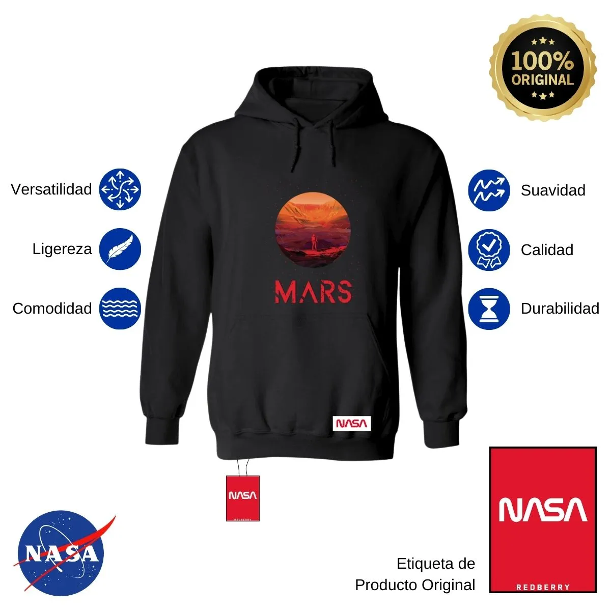 Sudadera para Mujer Hoodie Nasa Mars