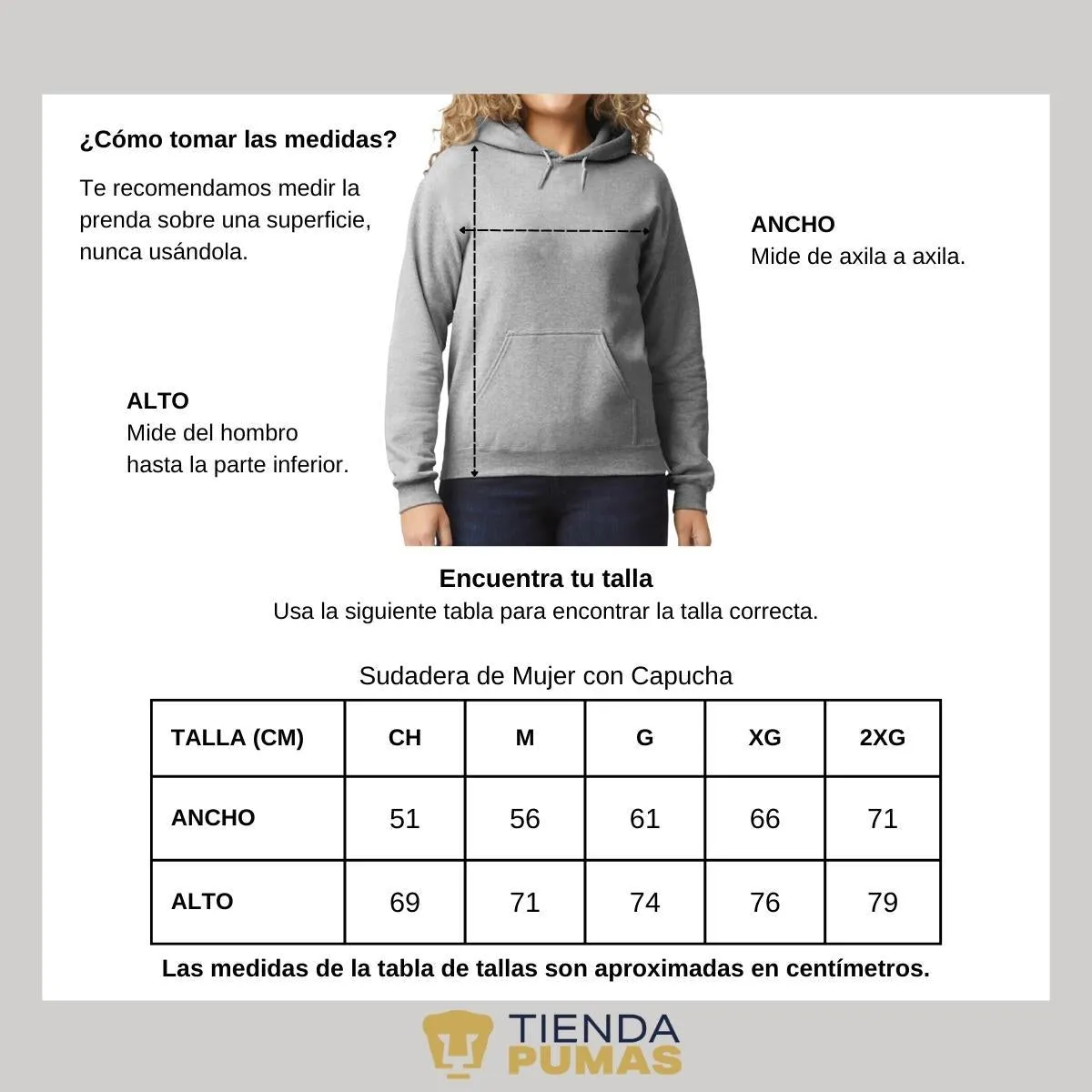 Sudadera para Mujer Hoodie Pumas UNAM Cómo no te voy