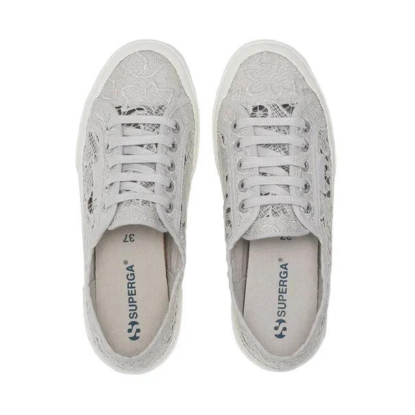 Superga women's sneakers shoe in Macrame 2750 S81219W A0B silver gray