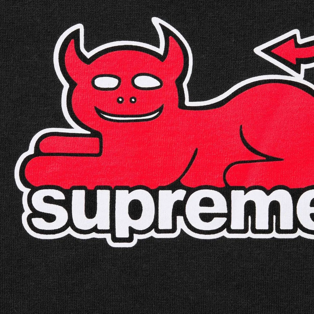 SUPREME TOY MACHINE DEVIL CAT TEE-BLACK