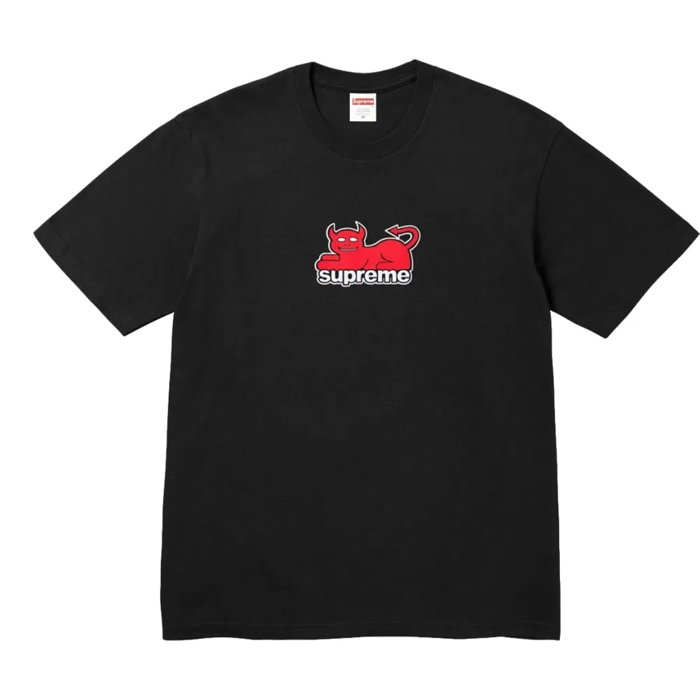 SUPREME TOY MACHINE DEVIL CAT TEE-BLACK