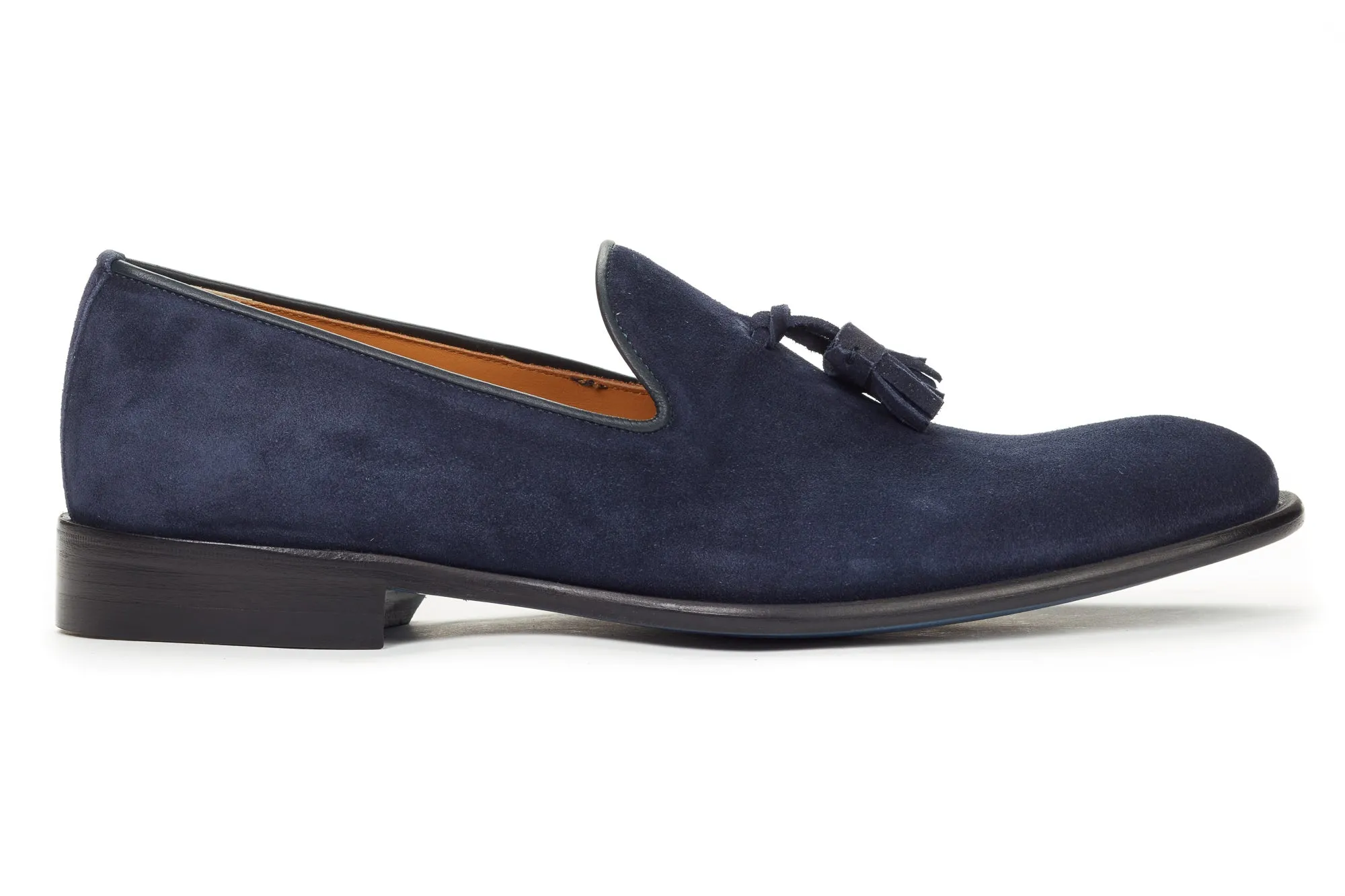 The Chaplin Tassel Loafer - Midnight Blue Suede